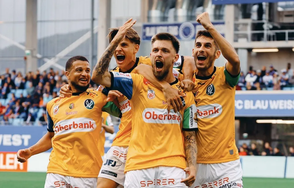 Yusuf Maart celebrates a goal at SV Ried e1756072431287