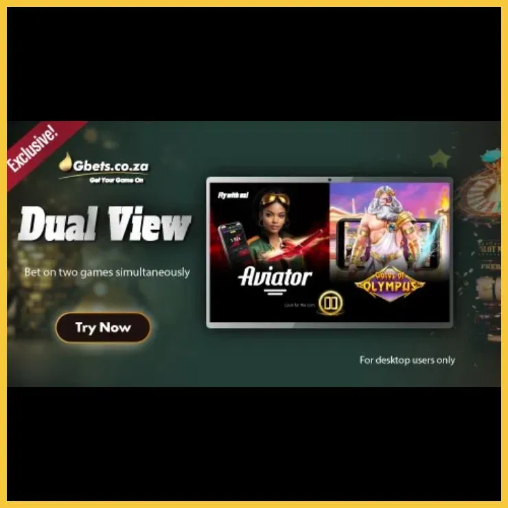 Gbets Dual View promotional banner.