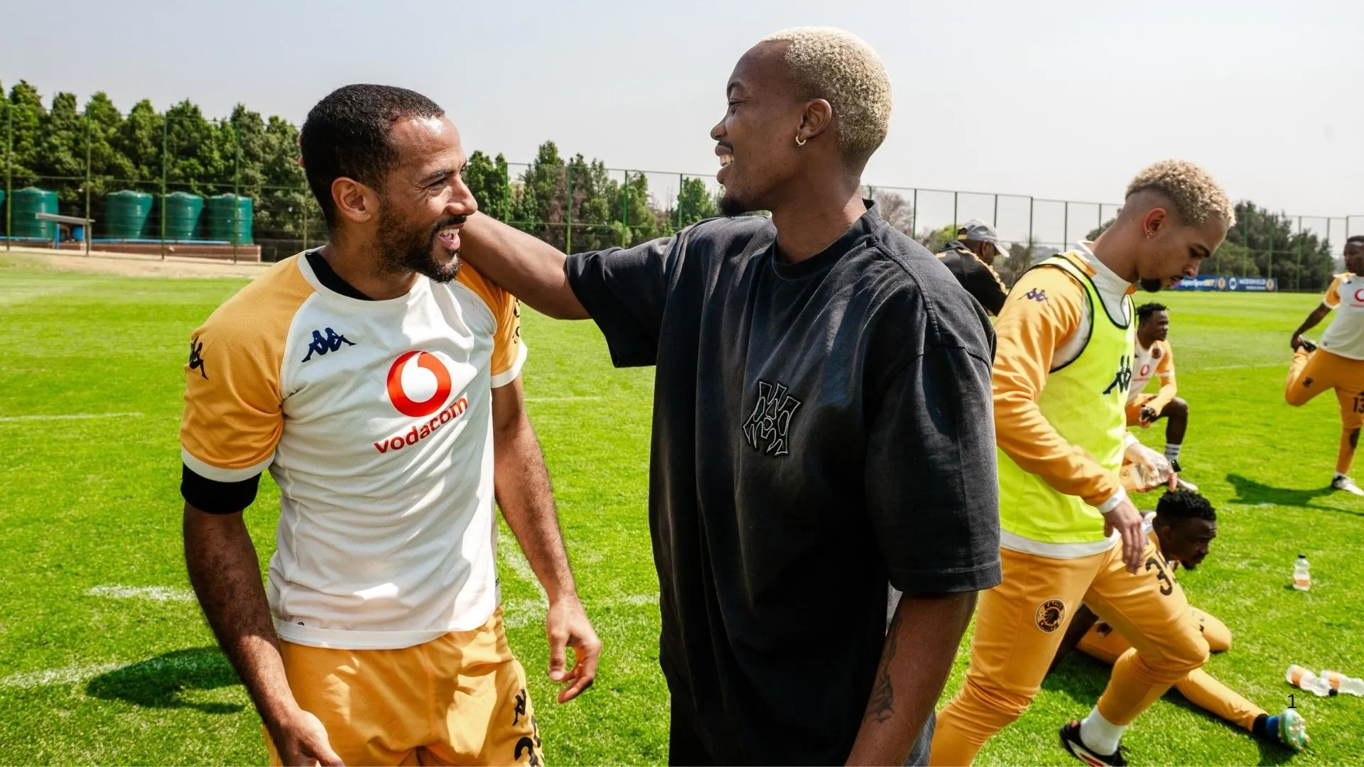 Khanyisa Mayo arrives at Naturena.