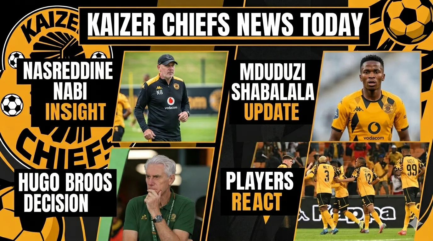 Kaizer Chiefs news today: Nabi insight, Broos decision and players react