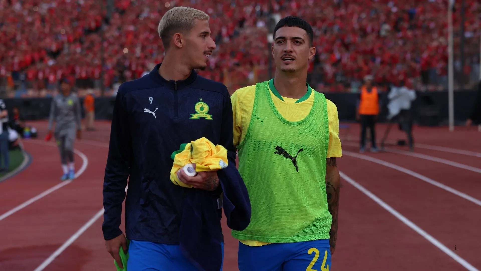 Arthur Sales (left) during a past Mamelodi Sundowns games.