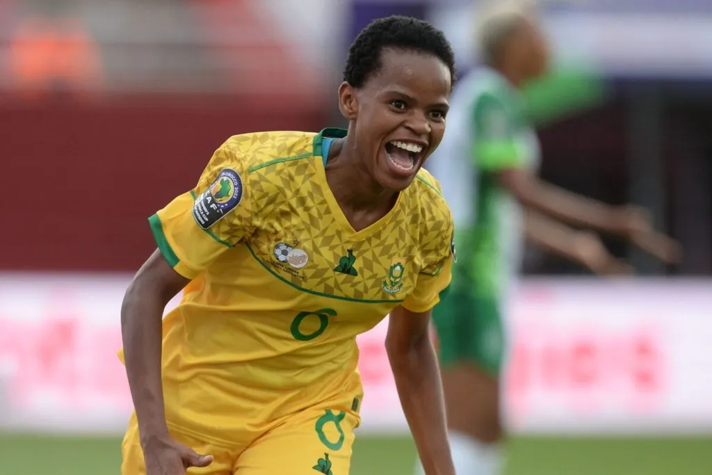 Banyana Banyana goal celebration. Photo -SAFA