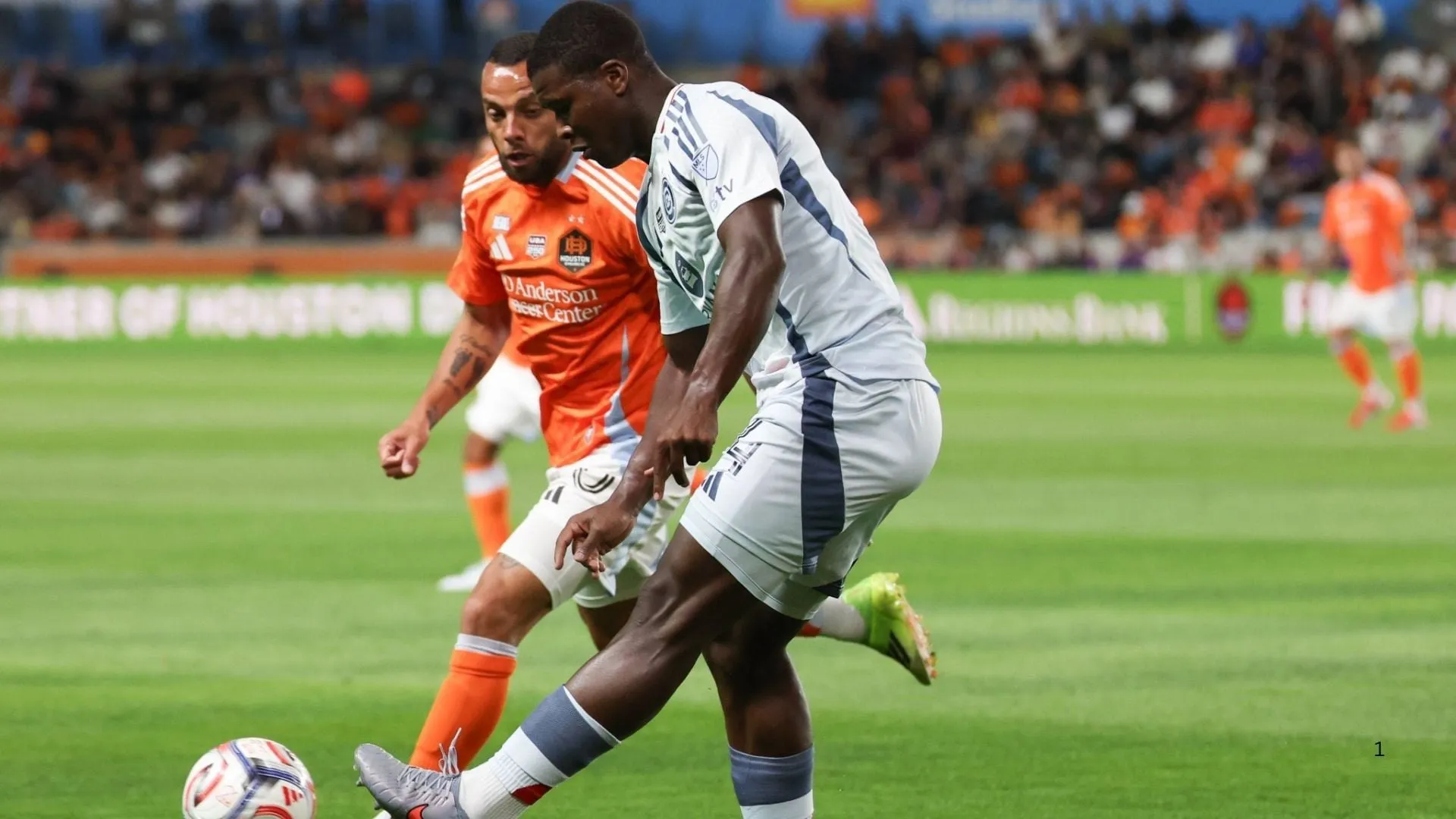 Mbekezeli Mbokazi playing for Chicago Fire against Houston Dynamos.