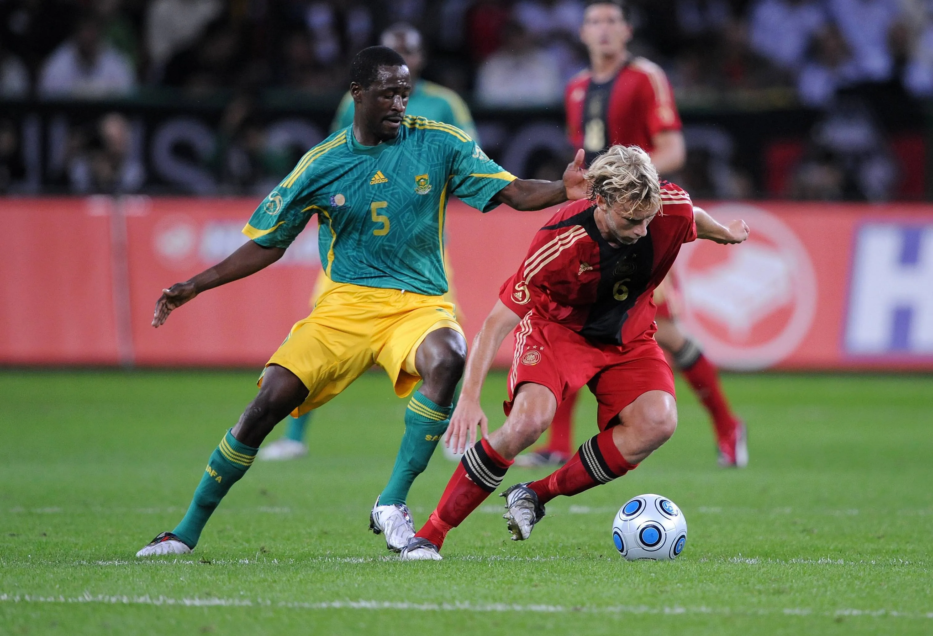 Benson Mhlongo in action for Bafana Bafana 