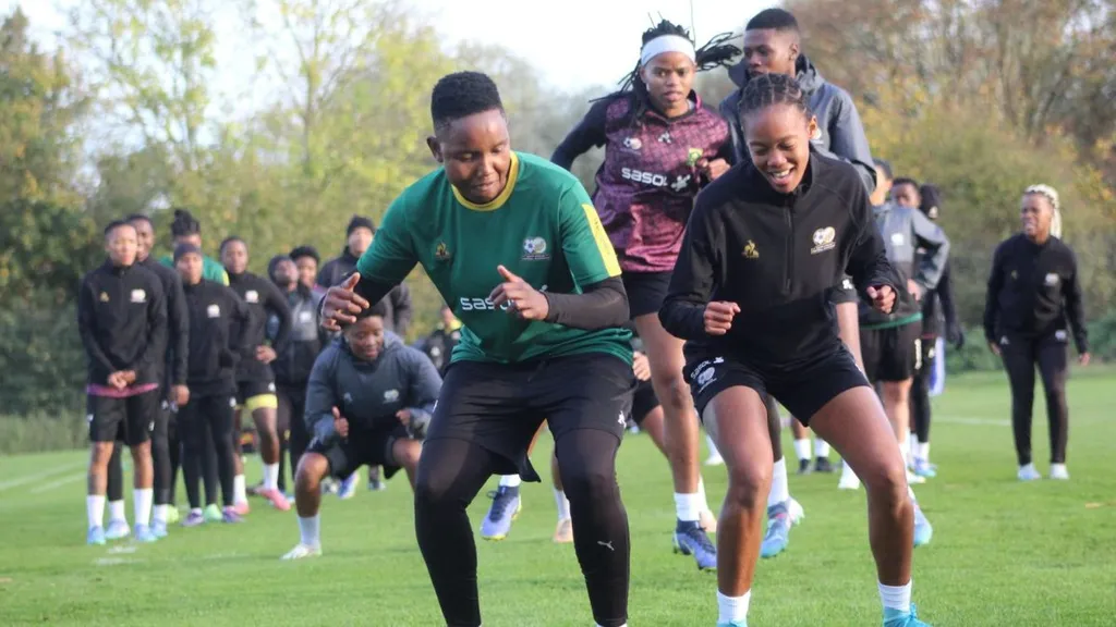 Banyana Banyana training in Coventry. Photo -SAFA