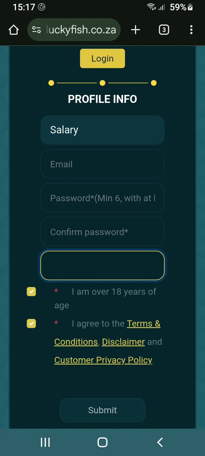 Lucky-Fish-Promo-Code-in-registration