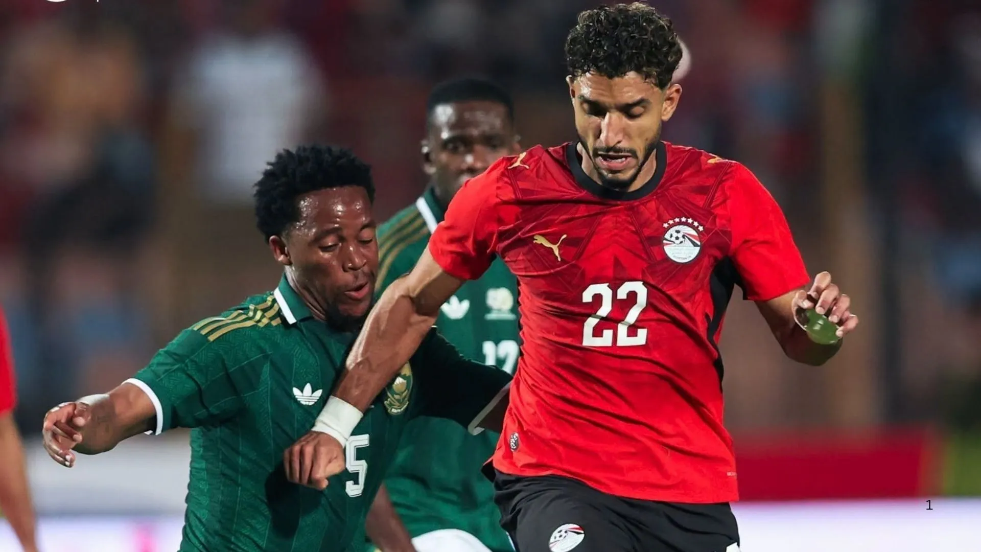 Omar marmush of Egypt playing against Lebone Seema of Bafana.