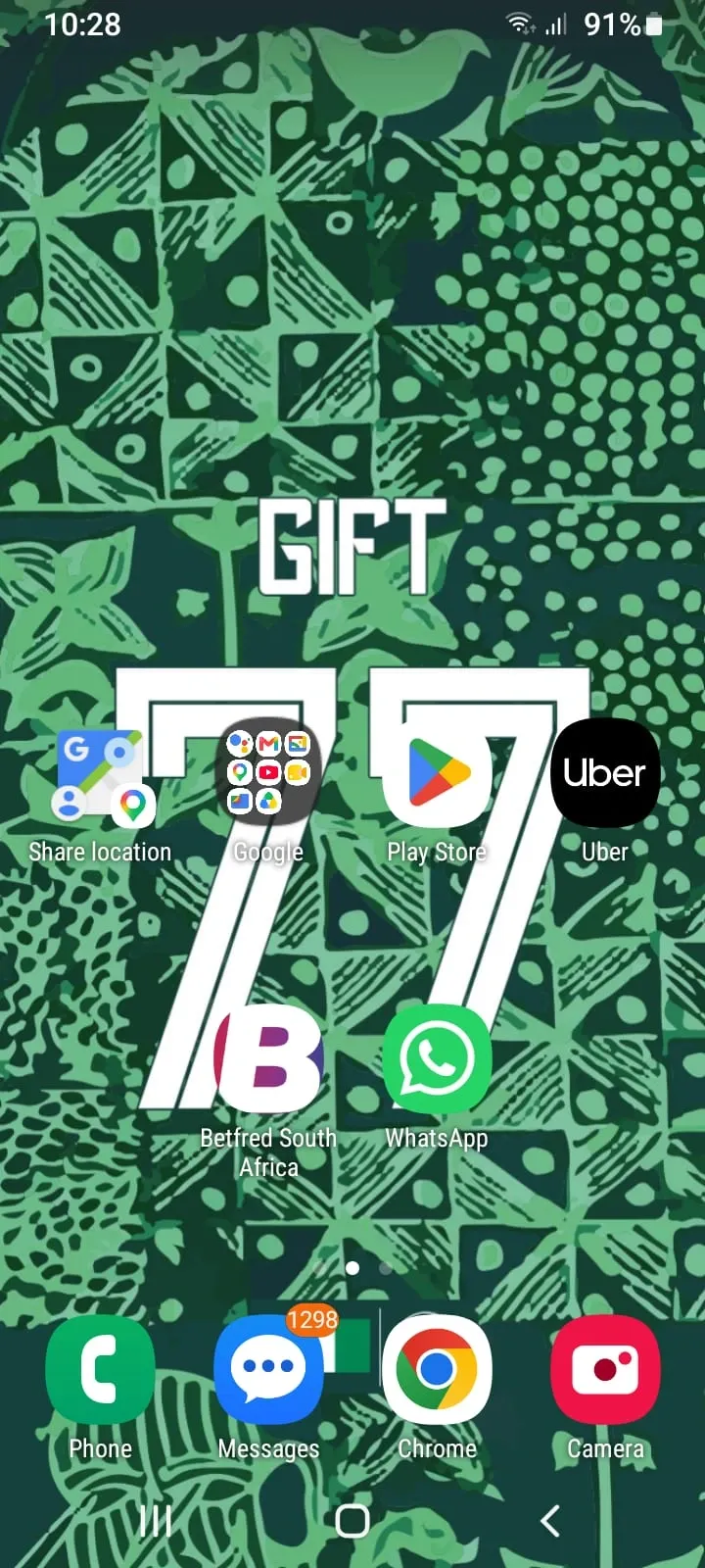 Betfred PWA icon on Android homescreen.