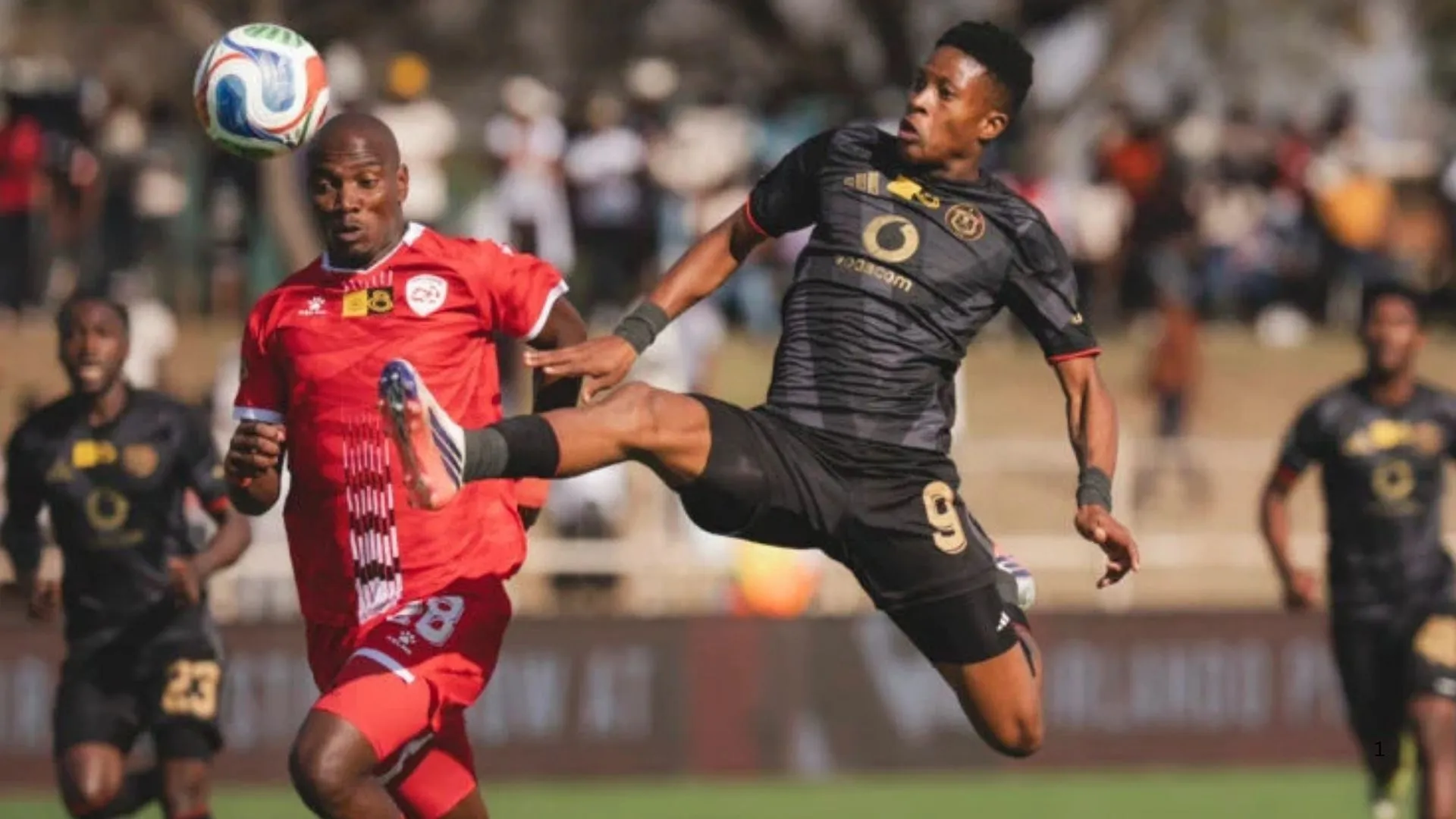 Yanela Mbuthuma of Orlando Pirates controls the ball against Sekhukhune United.