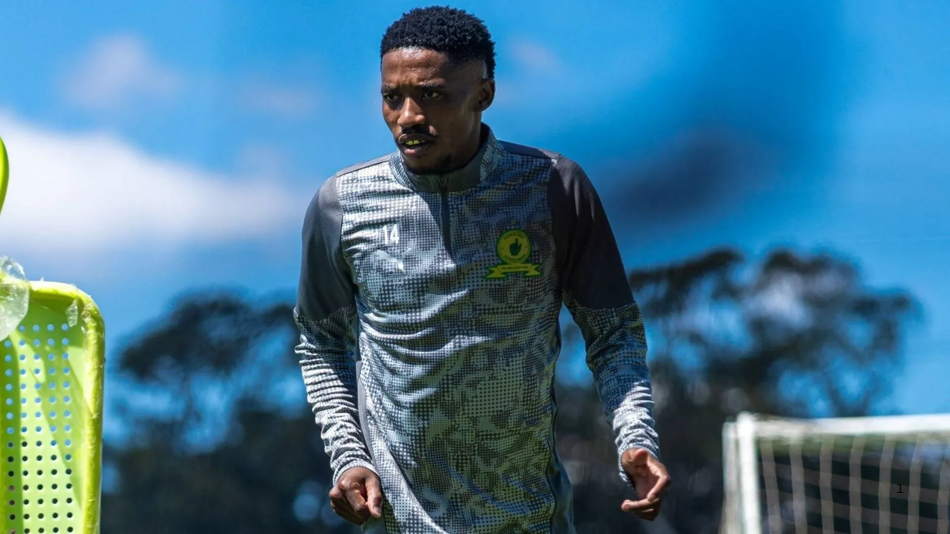 Monnapule Saleng in training at Mamelodi Sundowns.