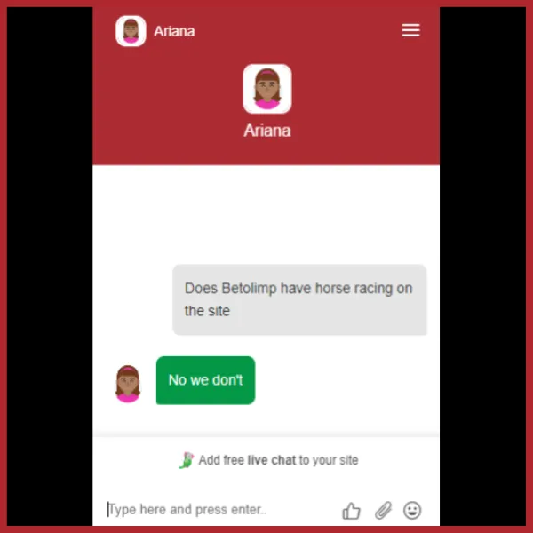 Betolimp review of customer support