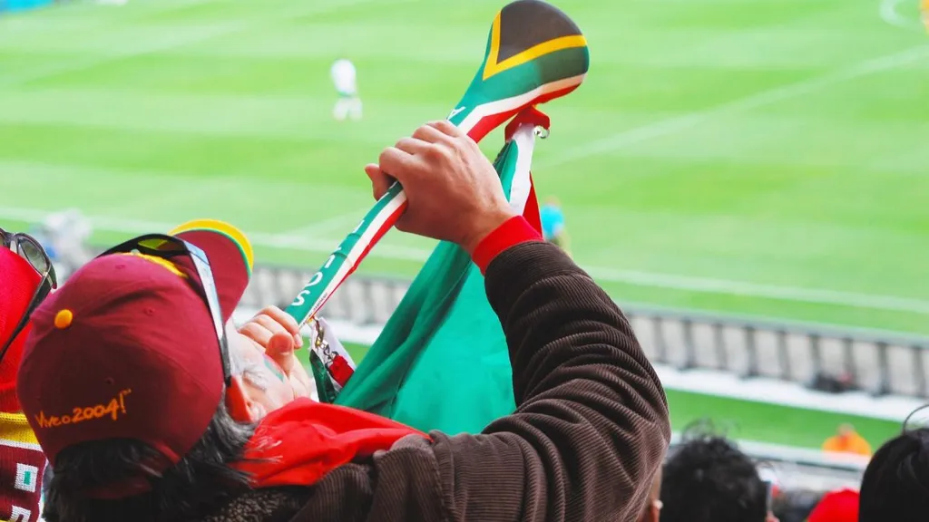 A fan with vuvuzela during the 2010 World Cup. Photo &ndash; Imago