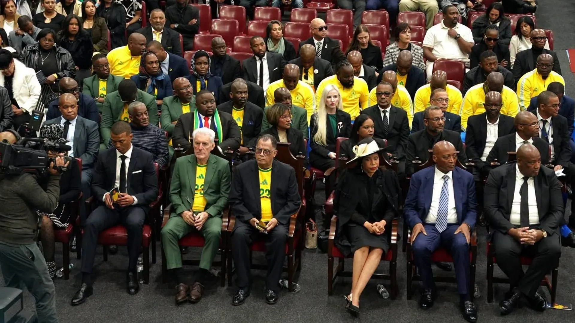 Patrice Motsepe and Hugo Broos were among those who attended Jayden Adams' funeral.