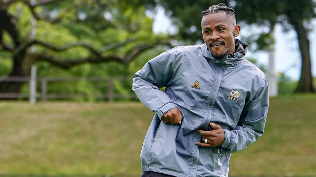 Siyabonga Ngezana training. Photo - SAFA