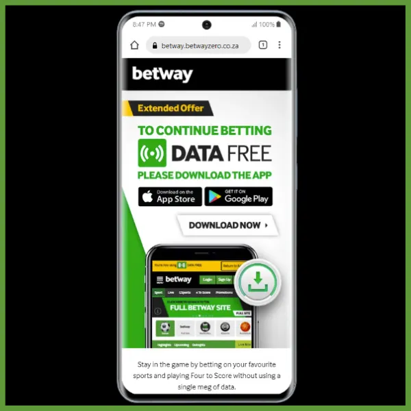 Betway Data Free App download