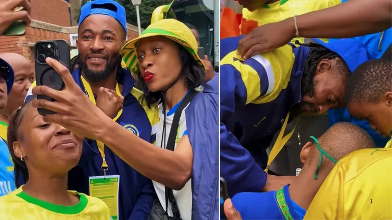 WATCH: Orlando Pirates tormentor Dieumerci Mukoko mobbed on return to Mzansi