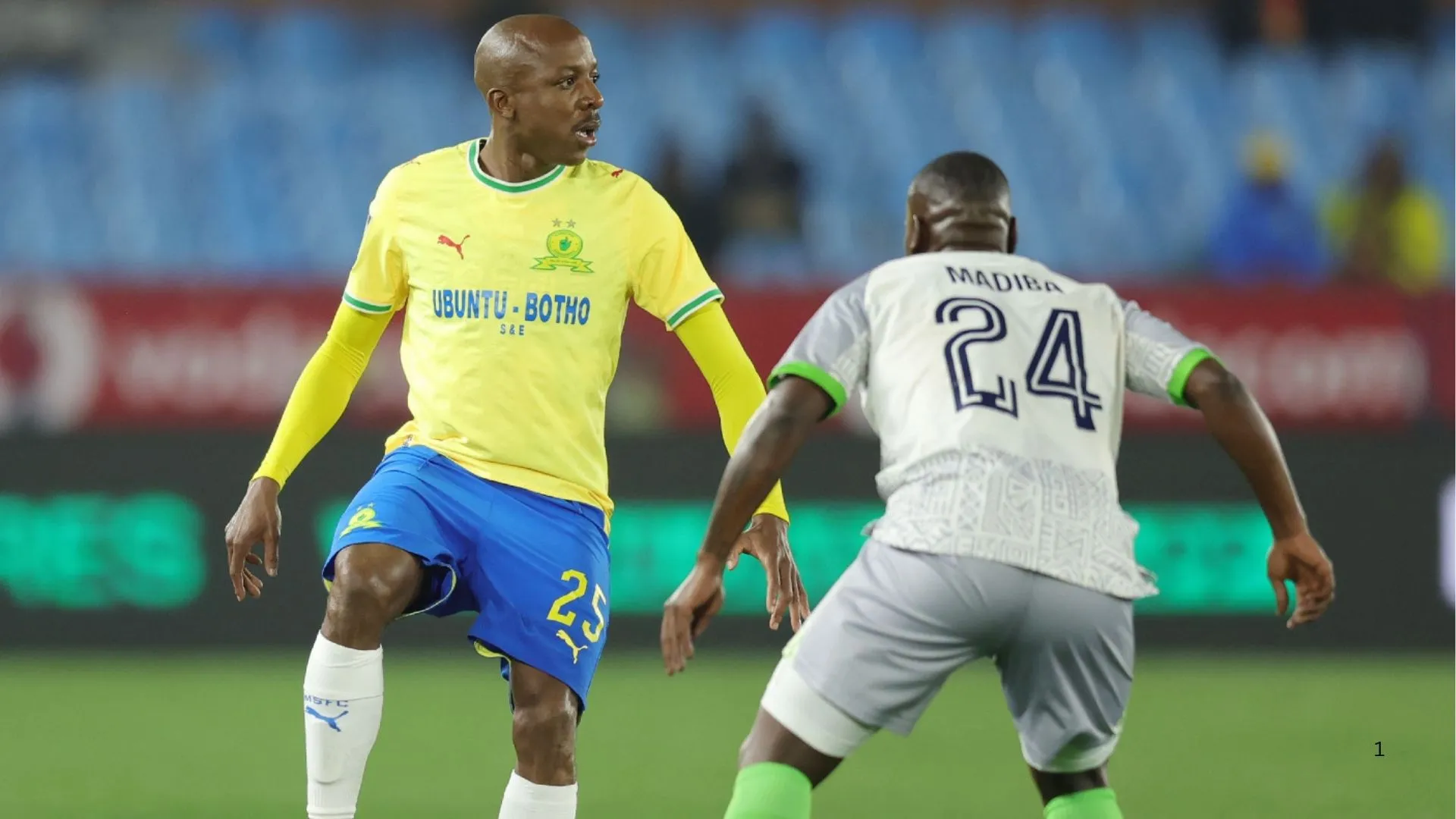 Khuliso Mudau of Mamelodi Sundowns playing against Marumo Gallants.