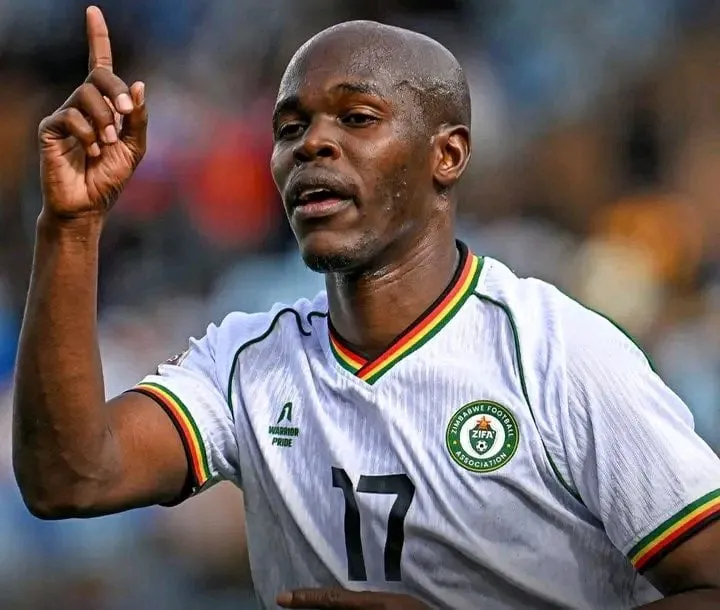 Knowledge Musona of Zimbabwe celebrates