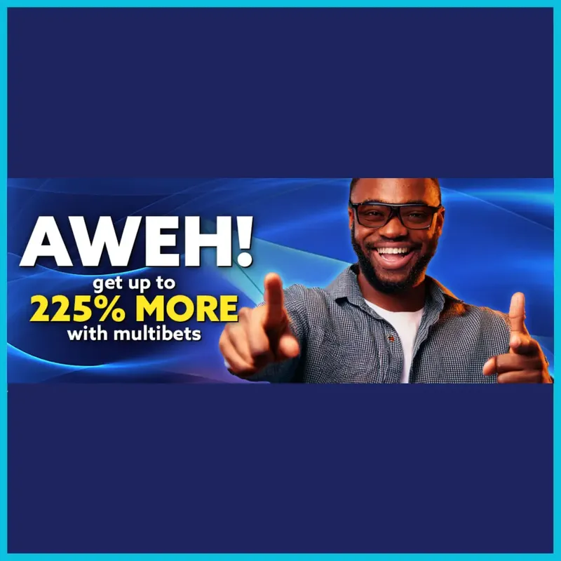 225% Lulabet Multi Bet Bonus promotional banner depicting a man with glasses pointing at the viewer.