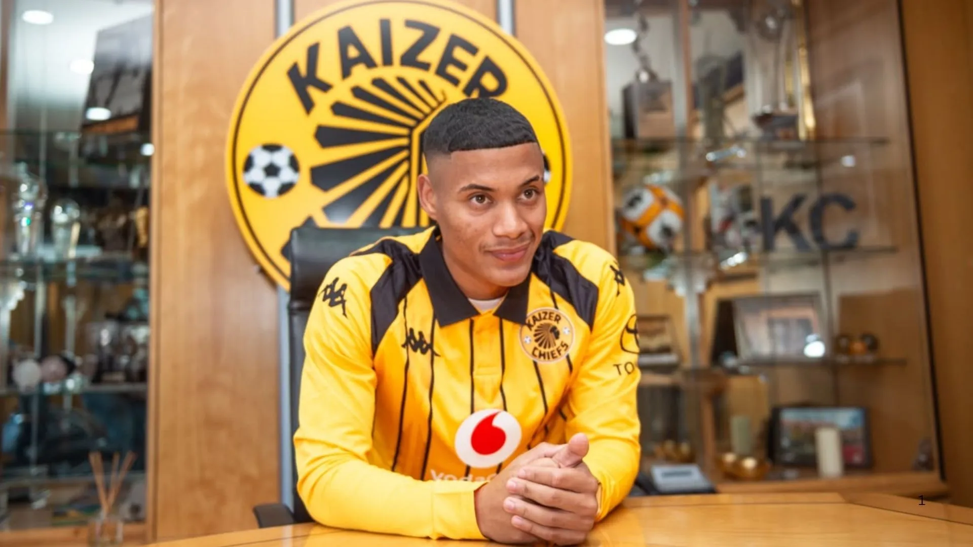 Faiz Abrahams during his Kaizer Chiefs unveiling.