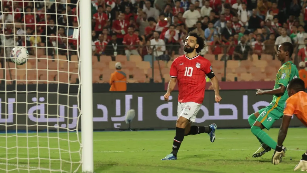 Mohamed Salah scores for Egypt. Photo – Imago
