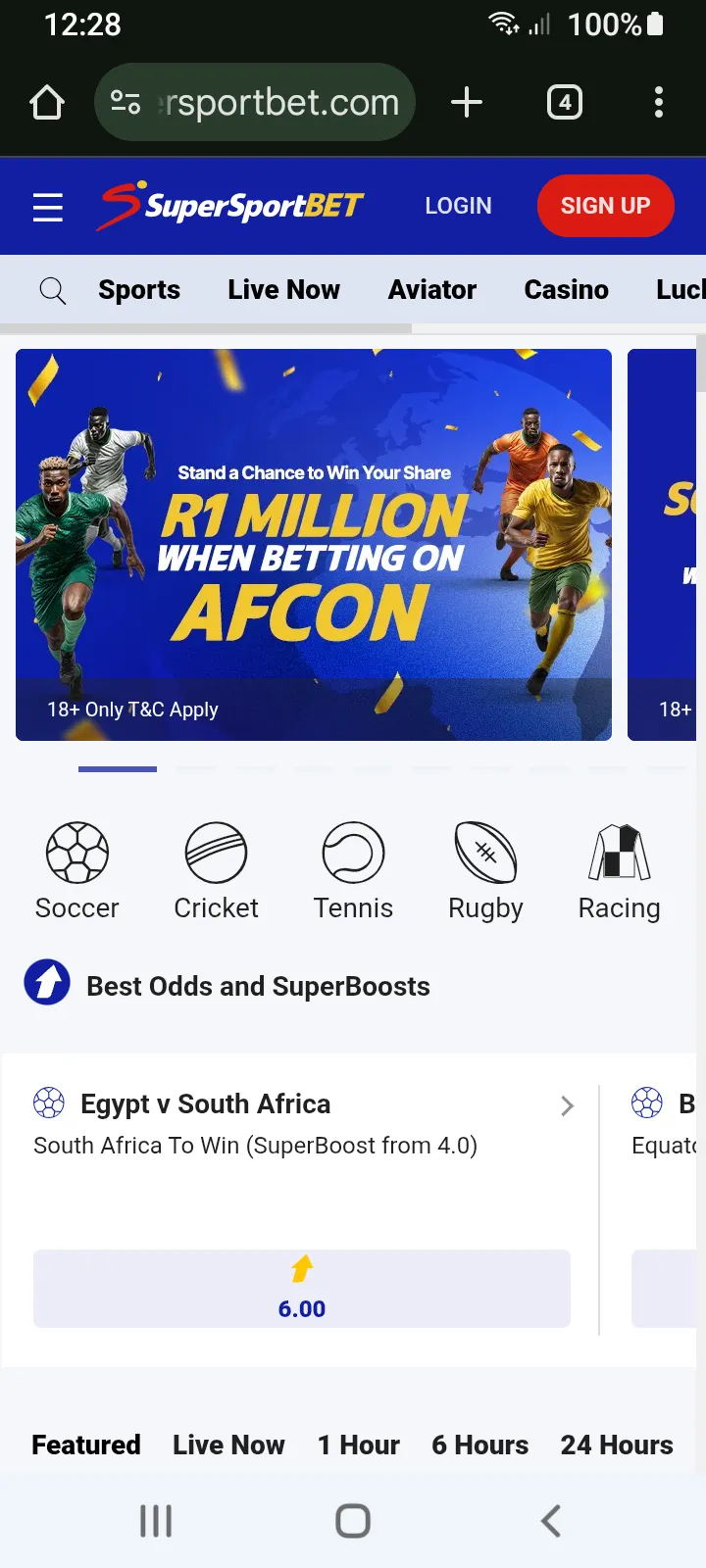 SuperSportBet review Homepage