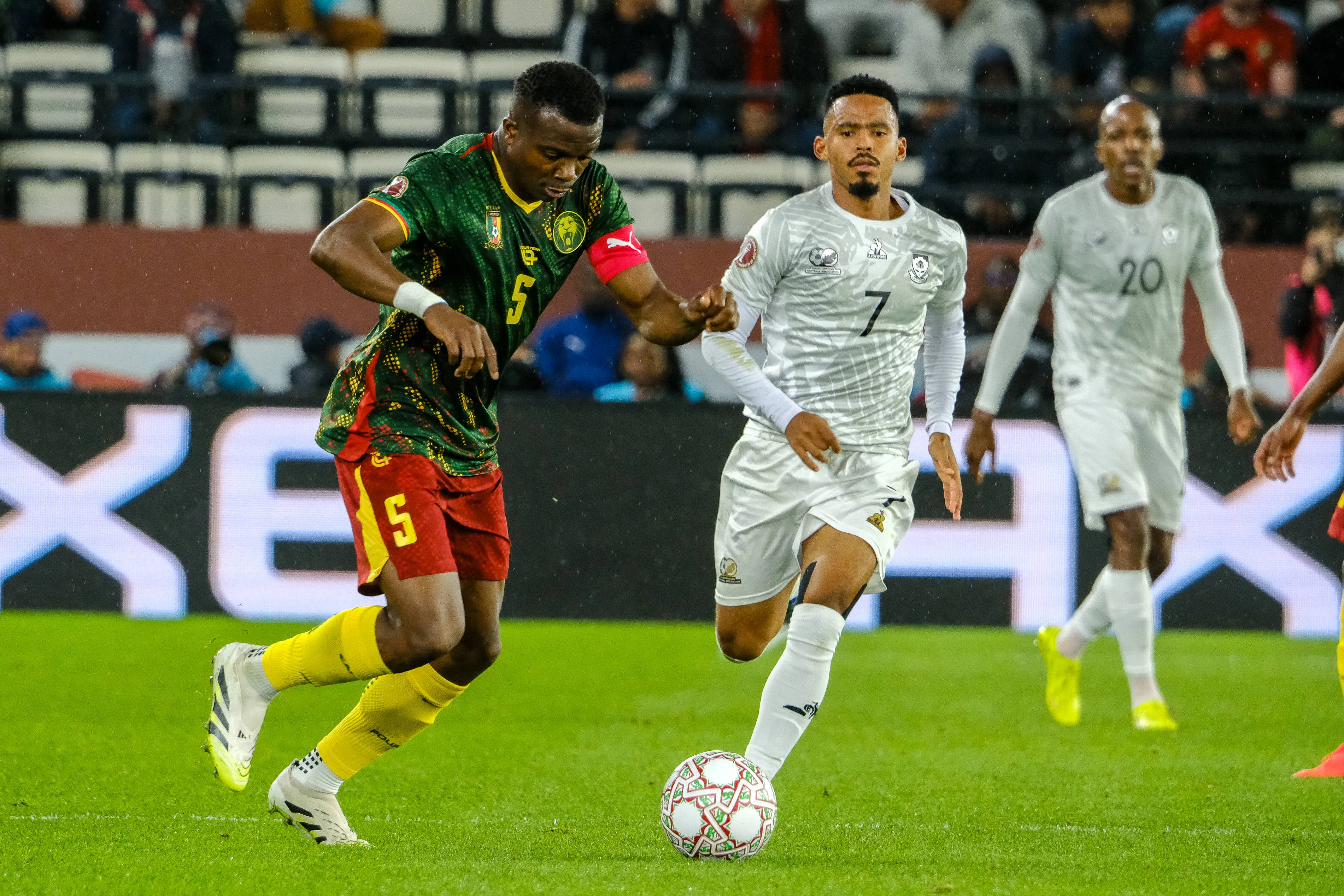Nouhou Tolo vs Bafana Bafana forward Oswin Appollis
