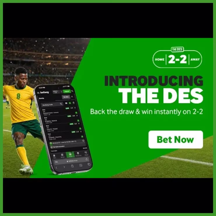 Betway The Des 2-2 promotional banner