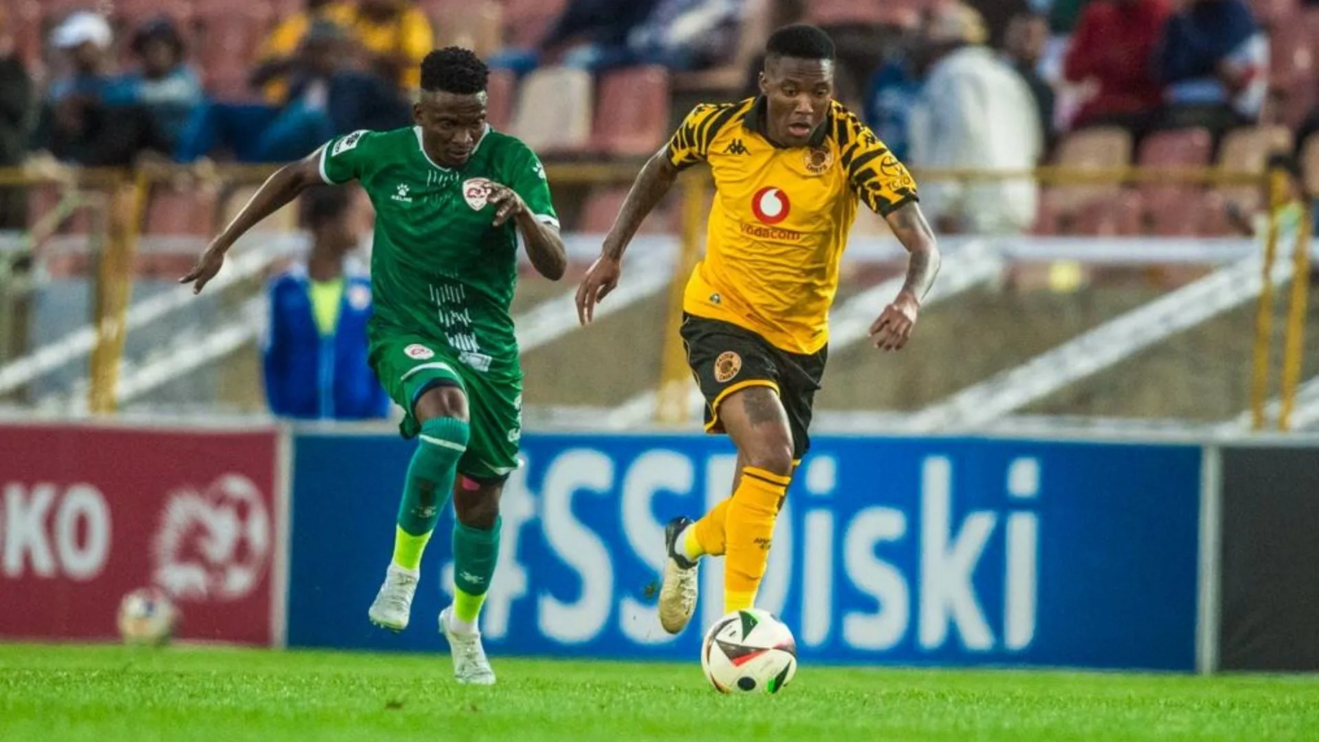 Pule Mmodi of Kaizer Chiefs in action against Sekhukhune United. Chiefs secured a CAF slot. 