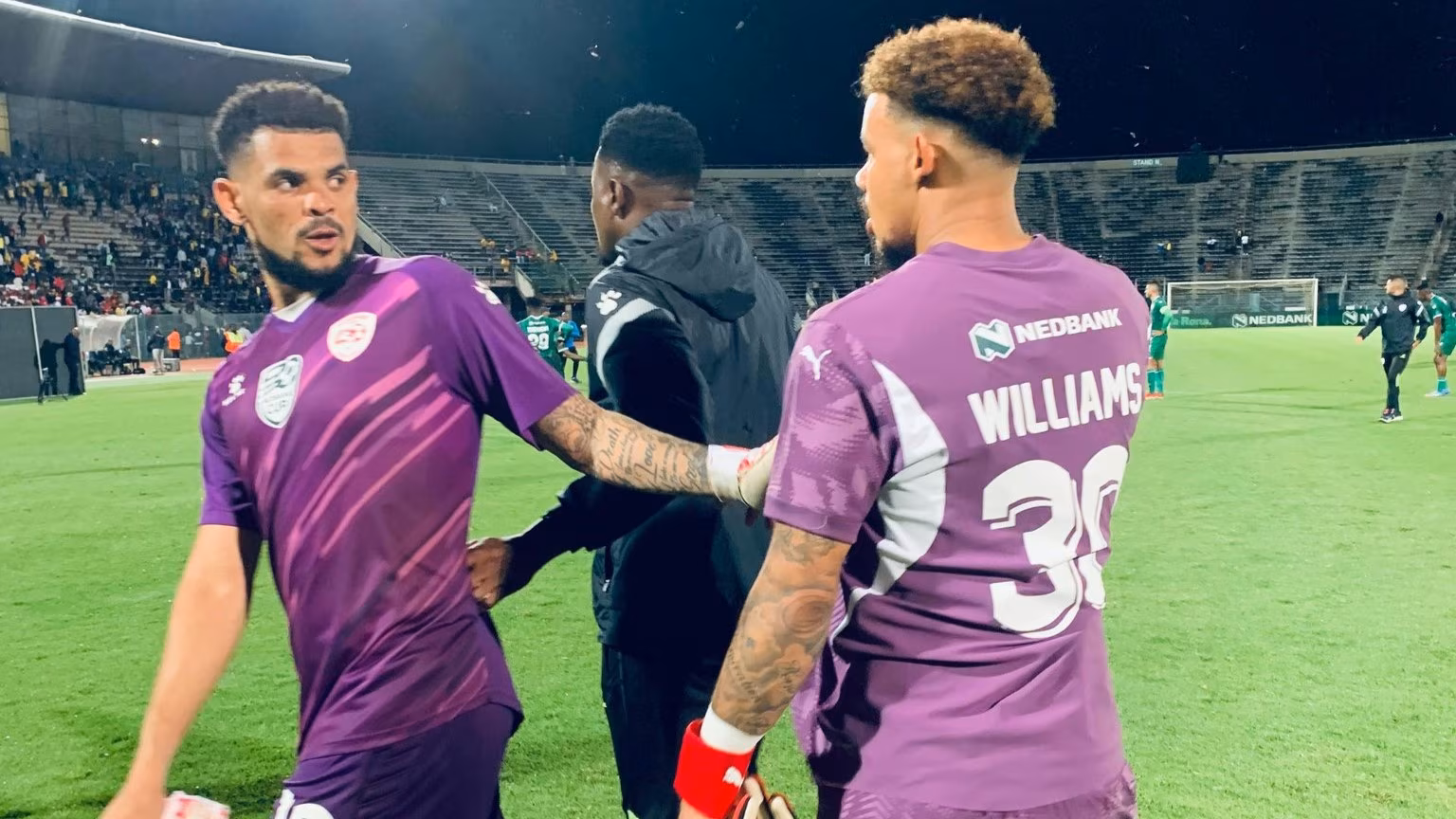 Bafana Bafana goalkeepers Renaldo Leaner and Ronwen Williams.