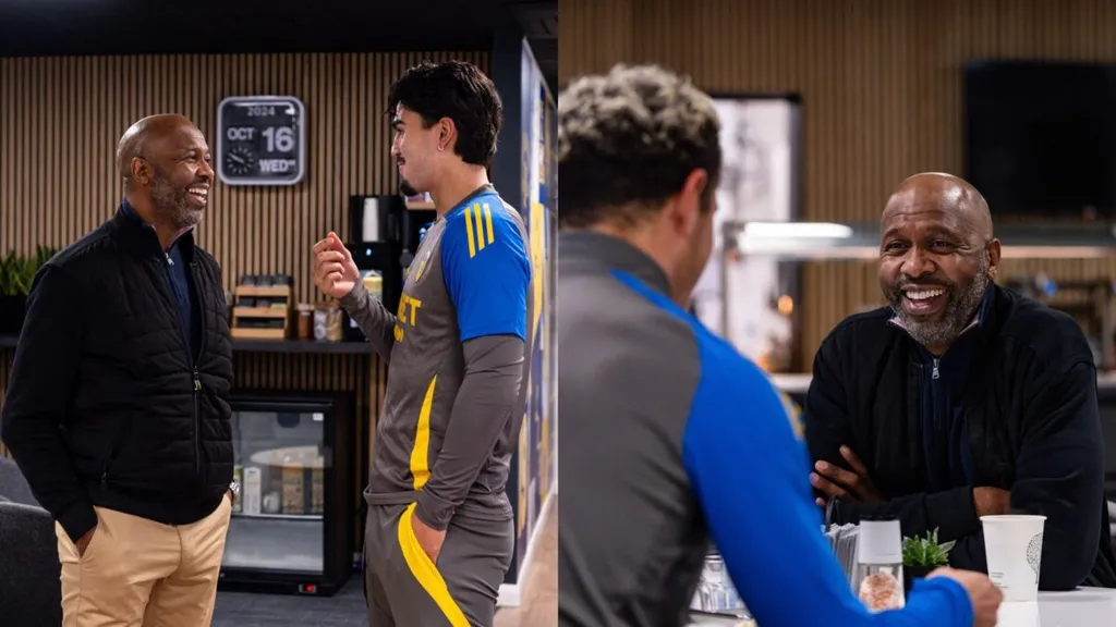 Lucas-Radebe-meets-Leeds-United-players.-Photo-Leeds-United