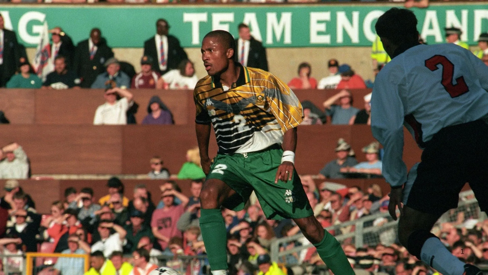 Sizwe Motaung when he plated for Bafana Bafana. 