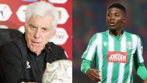 Bafana boss Broos issues caution to Magidigidi after Belgium move