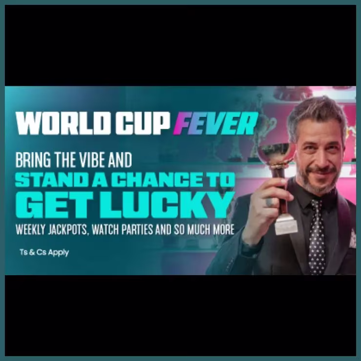 World Cup Fever promotional banner offering R10,000 prize pool.