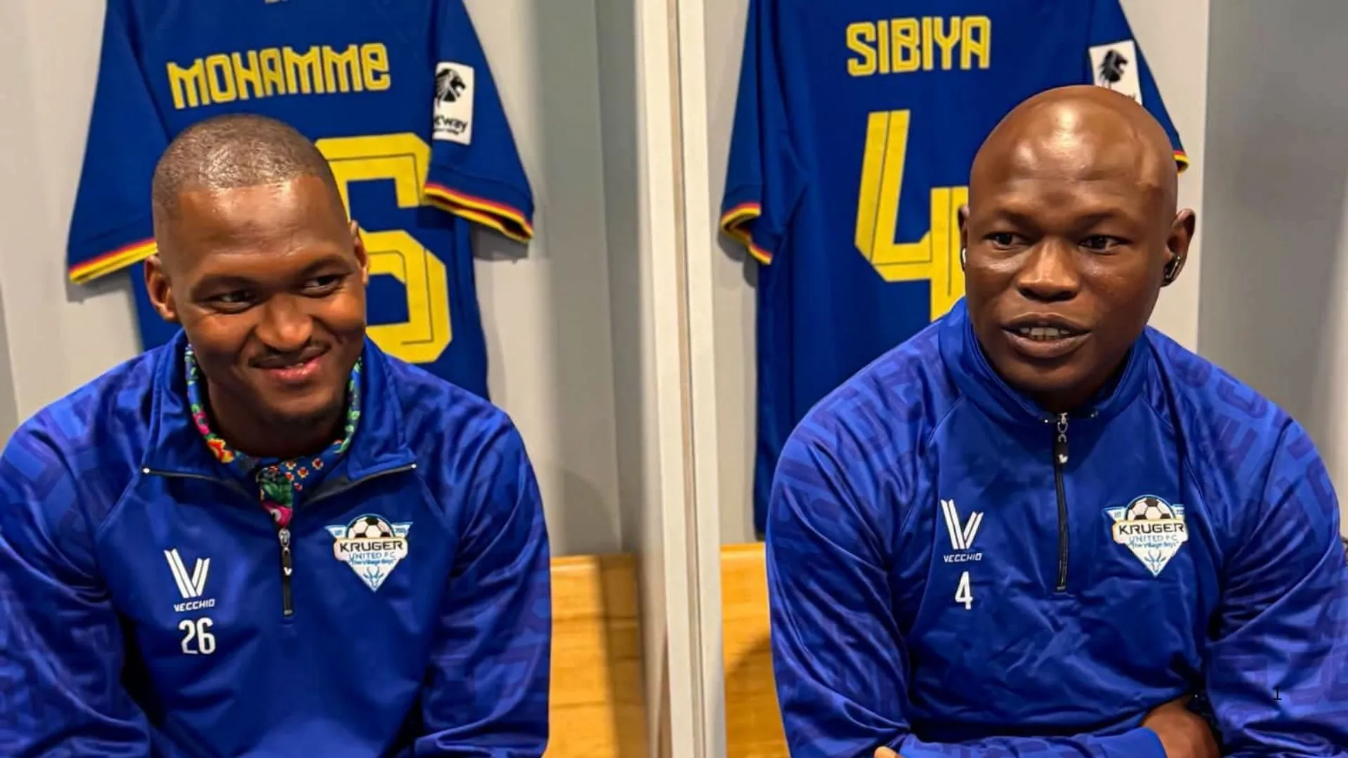 Katlego Mohamme and Sipho Sibiya of Kruger United.
