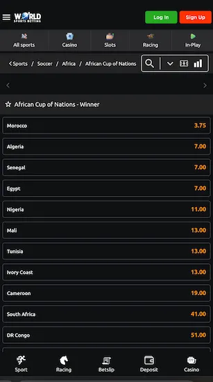 WSB AFCON Betting.