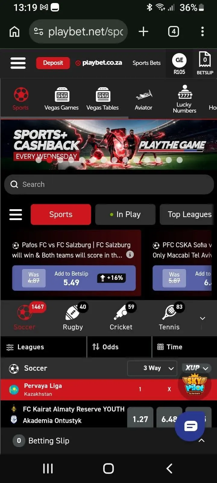 Playbet sportsbook 1