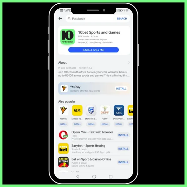 download 10bet app for Huawei