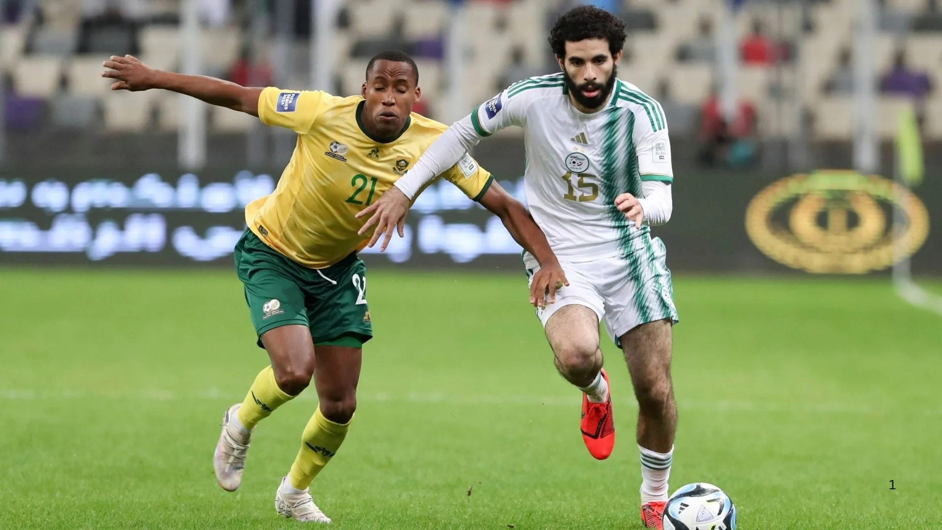 Mihlali Mayambela playing for Bafana Bafana. Image &ndash; Imago