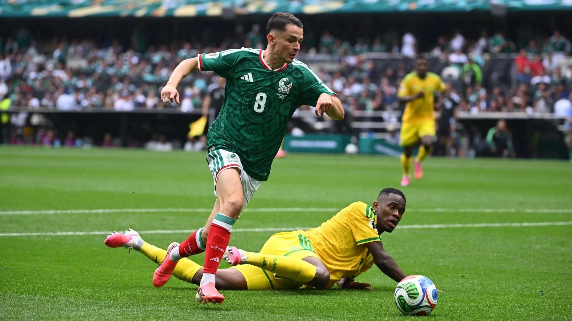 Sphephelo Sithole cheaply lost the ball, leading to Mexico's first goal.