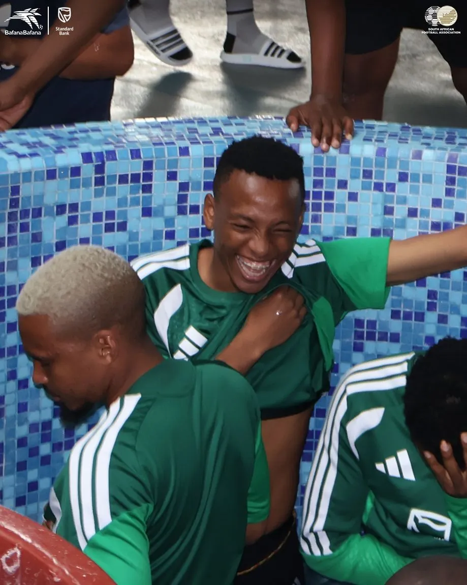 South Africa players in their World Cup camp in Mexico.