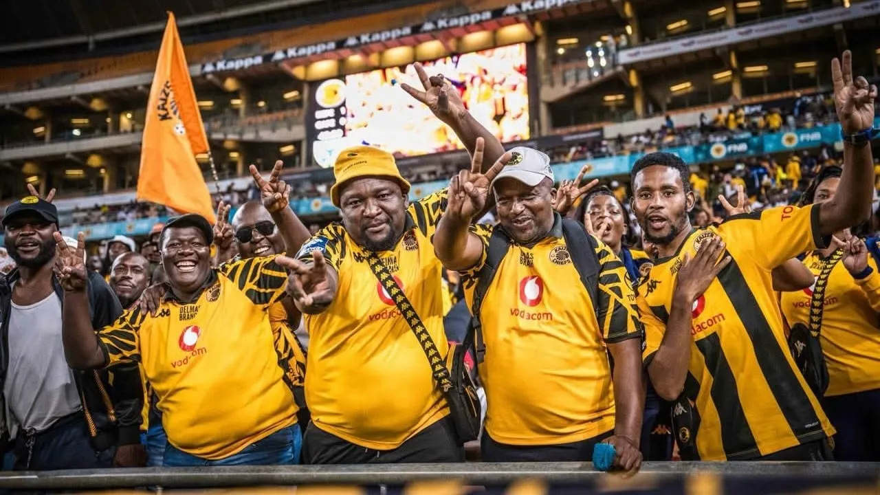 Kaizer Chiefs fans cheering their team in the PSL