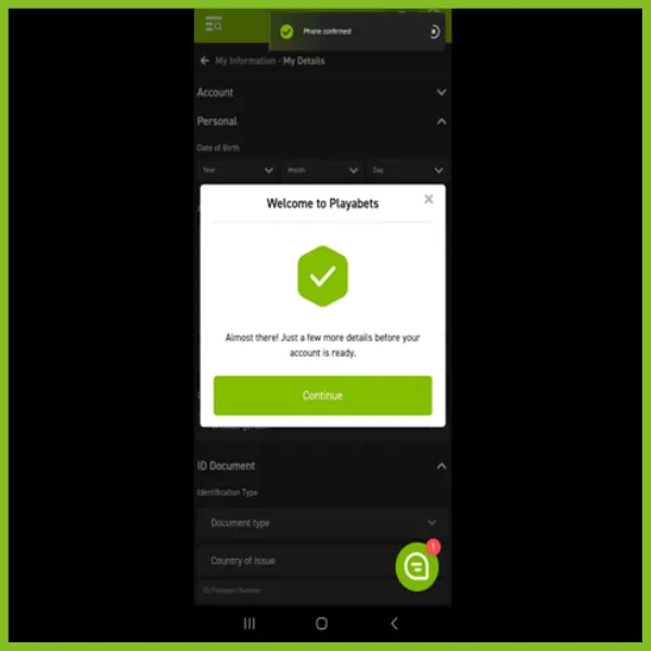 Playabets app registration
