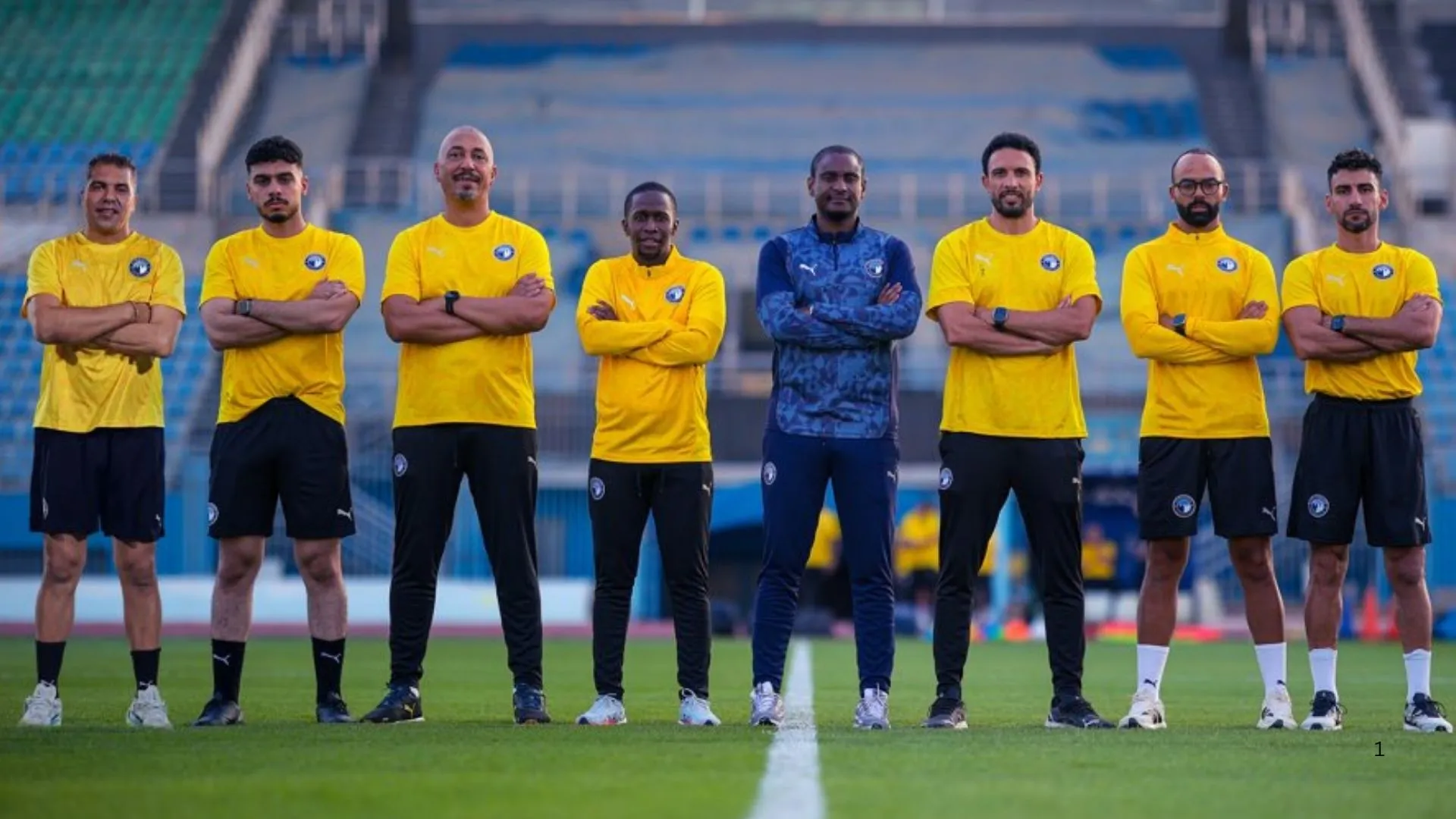 Rulani Mokwena and his technical staff.