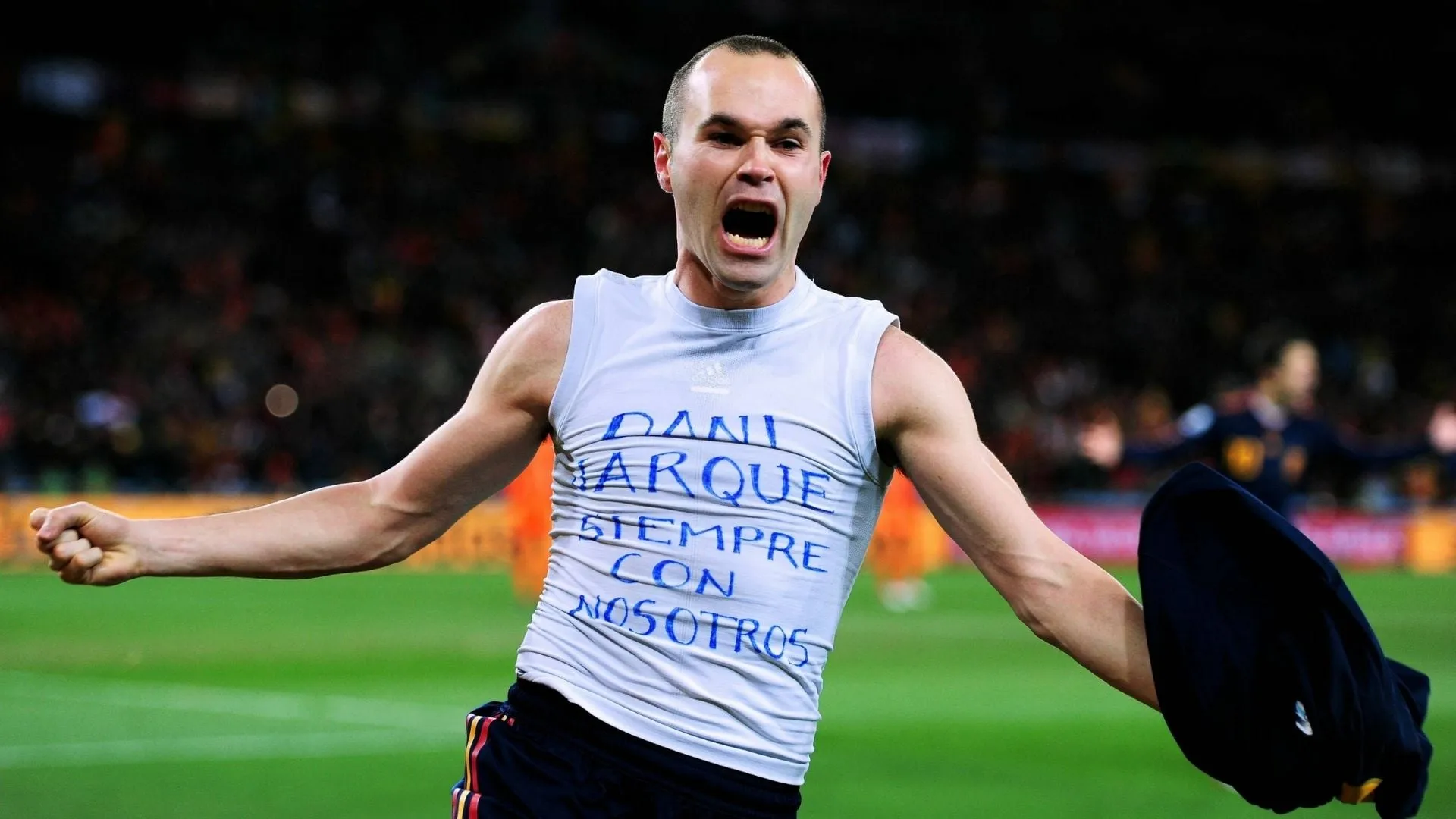 Andres Iniesta scored in extra time for Spain as they won the 2010 World Cup trophy.