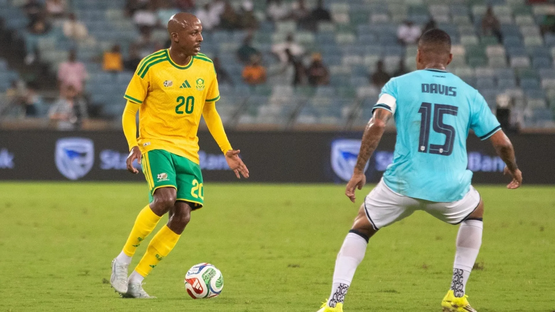 Bafana Bafana defender Khuliso Mudau against Panama - Image: SAFA