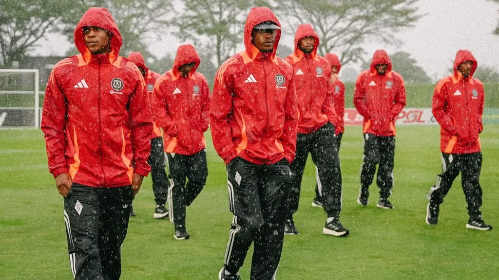 Orlando Pirates players at the Mpumalanga Stadium. Photo Orlando Pirates