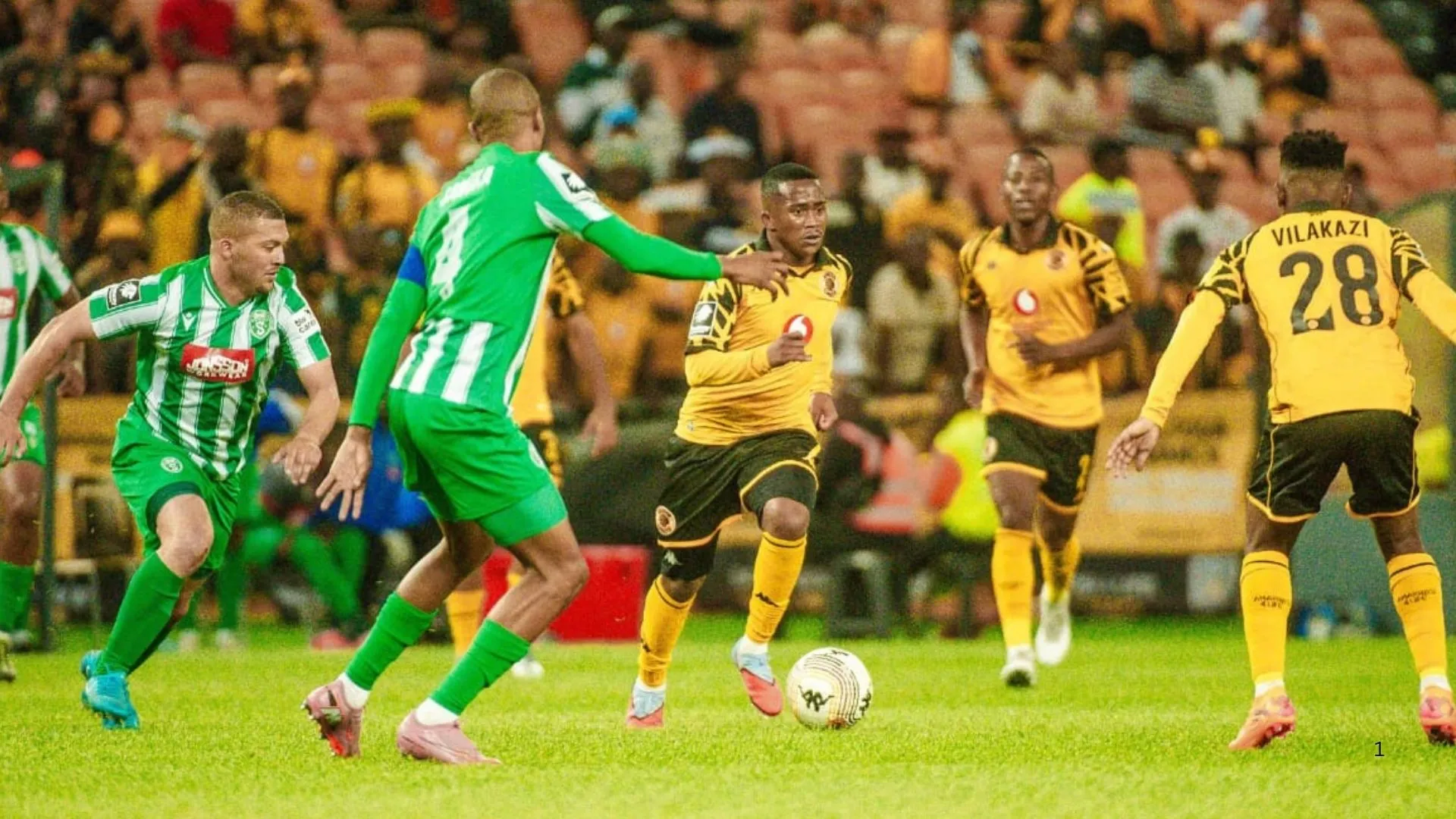 Kaizer Chiefs playing against Siwelele FC.