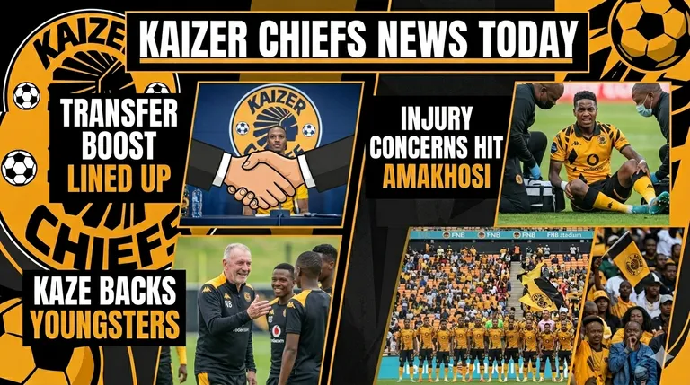 Kaizer Chiefs news today: Transfer boost lined up, Kaze backs youngsters, and injury concerns hit Amakhosi