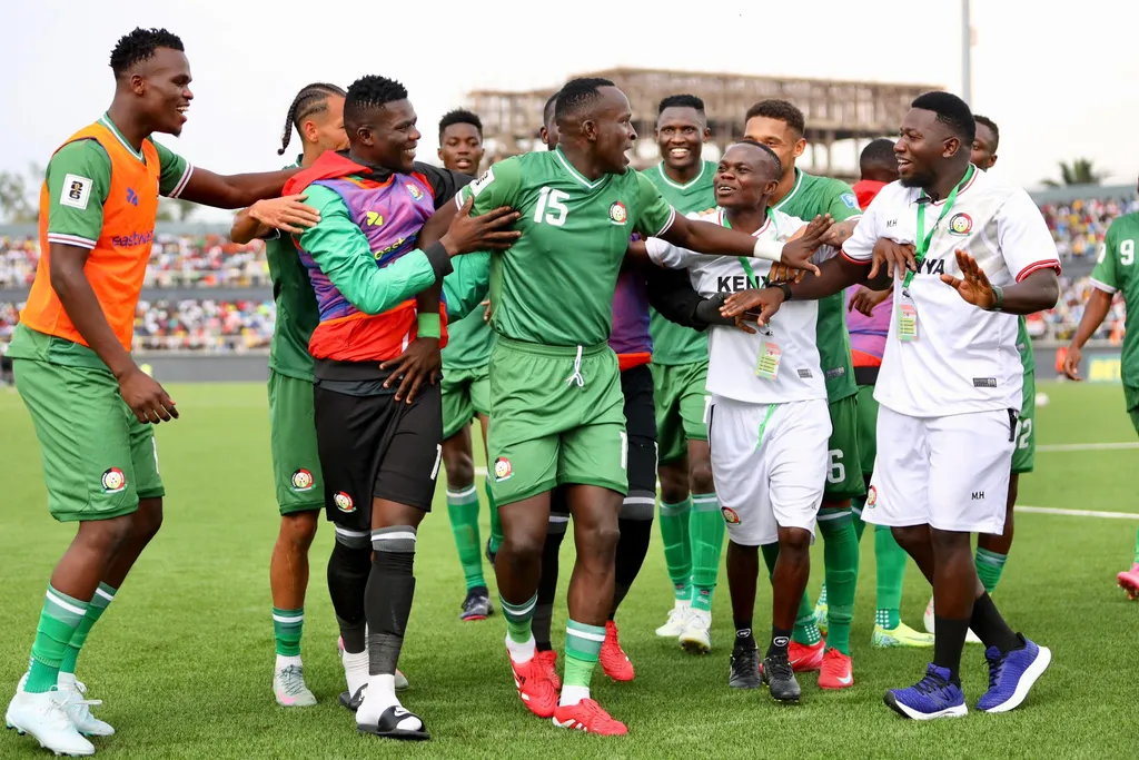 Harambee Stars players celebrate